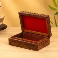 Шкатулка резная "Текстура" 18х13х6 см, дерево шишам