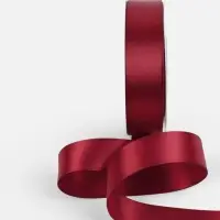 Лента атласная TEIRA, двухсторонняя, 25 мм, 25&plusmn;1 м, бордовая №0789