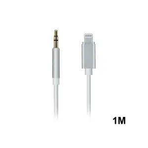 Кабель AUX iPhone - 3.5mm. TPE белый 1M