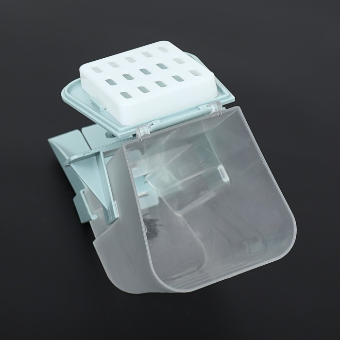 Кормушка для вольера 24 х 12 х 12 см, 2000 мл, голубая Кормушка для вольера 24 х 12 х 12 см, 2000 мл, голубая