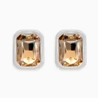 Серьги "Кристалл" прямоугольник грань, цвет прозрачно-золотой Серьги "Кристалл" прямоугольник грань, цвет прозрачно-золотой