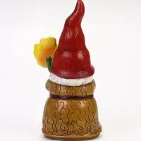 Садовая фигура из полистоуна &laquo;Гном с цветком&raquo;, 13&times;14&times;30 см, Greengo