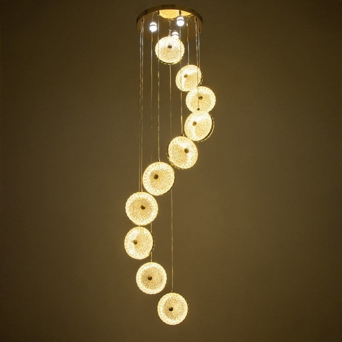 Каскад Каскад "Ледис" 10LED+3LED 99Вт ПДУ золото 40х40х200см BayerLux