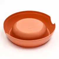 Миска для кошек и собак, 200 мл, 14.5&times;3 см, пластик, кирпичная