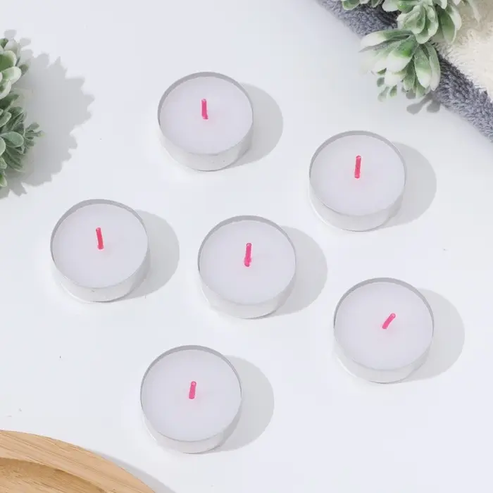 Набор свечей чайных в гильзе, 50 шт, без запаха Набор свечей чайных в гильзе, 50 шт, без запаха