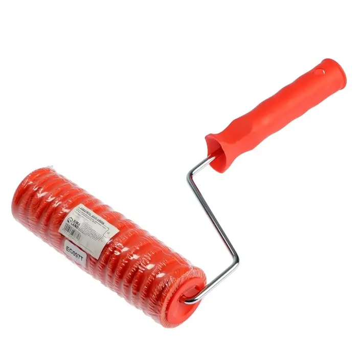 Валик декоративный ТУНДРА, резиновый, &laquo;кора тополя&raquo;, рукоятка d=6 мм, 180 мм