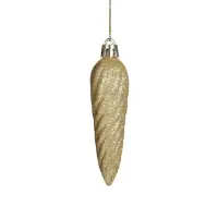 Ёлочные игрушки &laquo;Новогоднее веселье&raquo;, набор 26 шт., с бусами и мишурой, золотистые