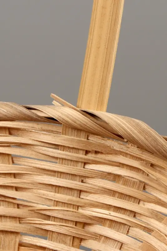 Корзина плетёная, 21&times;18&times;14 см, ручка h=15 см, бамбук, натуральный цвет