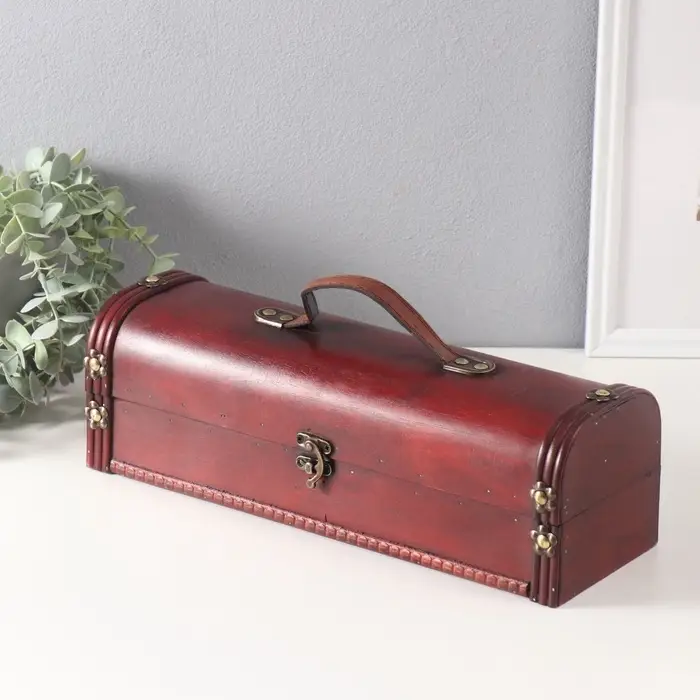 Шкатулка подарочная под бутылку &laquo;Герцог&raquo;, дерево, 12&times;34&times;11 см