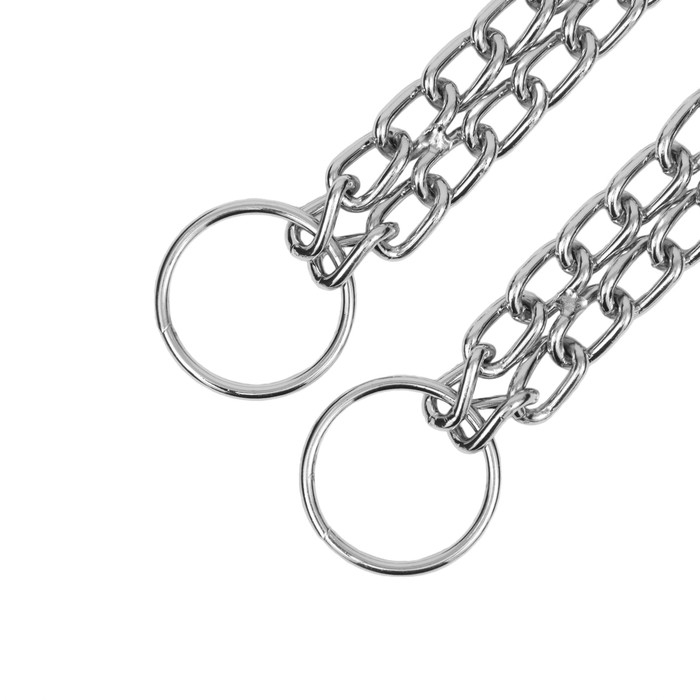 Ошейник - удавка металлический двухрядный, 65 см, толщина проволоки 3 мм Ошейник - удавка металлический двухрядный, 65 см, толщина проволоки 3 мм