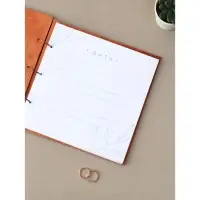 Книга пожеланий в деревянной обложке &laquo;Кольца&raquo;, 21&times;21 см