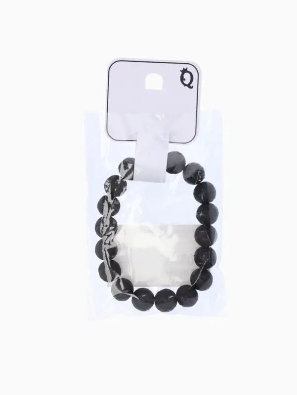 Браслет из бусин &laquo;Лава&raquo;, d=5.5 см, шар №10, чёрный