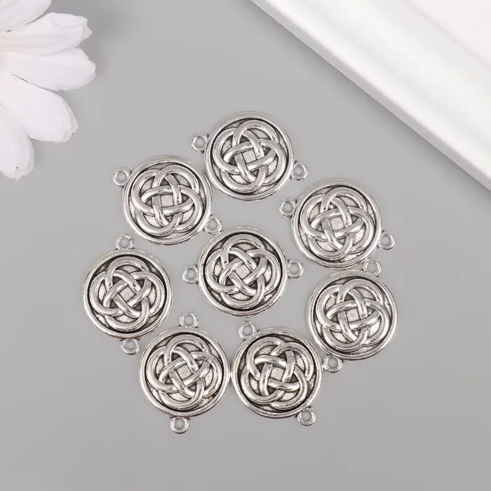 Коннектор для творчества металл 2 ушка "Цветок жизни" 2,6х1,9 см Коннектор для творчества металл 2 ушка "Цветок жизни" 2,6х1,9 см