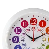 Часы настенные &laquo;Время учиться&raquo;, детские, развивающие, d=29 см, бесшумные, плавный ход, белые