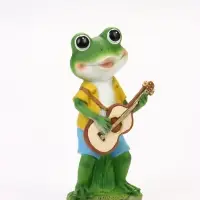 Садовая фигура из полистоуна &laquo;Лягушонок с гитарой&raquo;, 8.5&times;11&times;25 см, Greengo