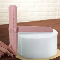 Шпатель кондитерский угловой Доляна, 2 части, 23.5&times;4.7&times;2.6 см, пластик, розовый