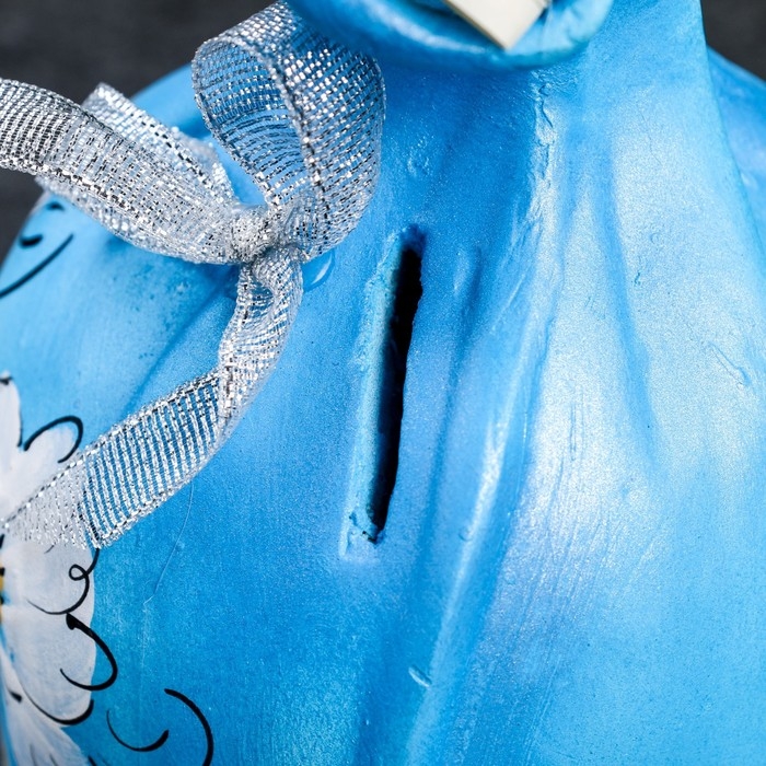 Копилка Копилка "Мешок - На добрые дела" голубая, 17см