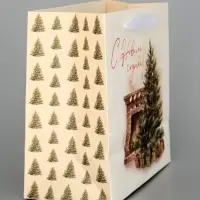 Пакет подарочный &laquo;С Новым годом&raquo;, ель, 22&times;22&times;11 см