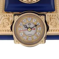 Часы-светильник "Ретро телефон", синий, с будильником, 28.5 х 18 х 18 см