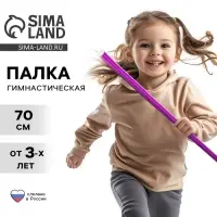 Палка гимнастическая 70 см, фиолетовая