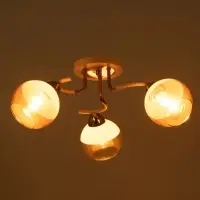 Люстра потолочная BayerLux &laquo;Анден&raquo;, 3хЕ27, 40 Вт, бело-золотой, 51&times;51&times;22 см