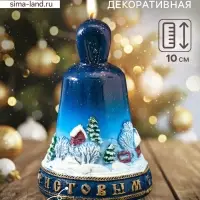 Свеча декоративная &laquo;Колокольчик Рождественский&raquo;, 6.5&times;6.5&times;10 см