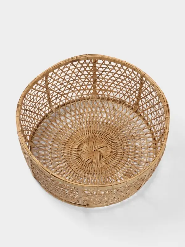 Корзина плетёная &laquo;Клоус&raquo;, 40&times;40&times;16 см, бамбук, светлая