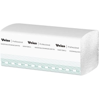 Полотенца бумажные д/дисп Veiro Prof Basic 1сл 250лx20пач/кор V-слож KV104