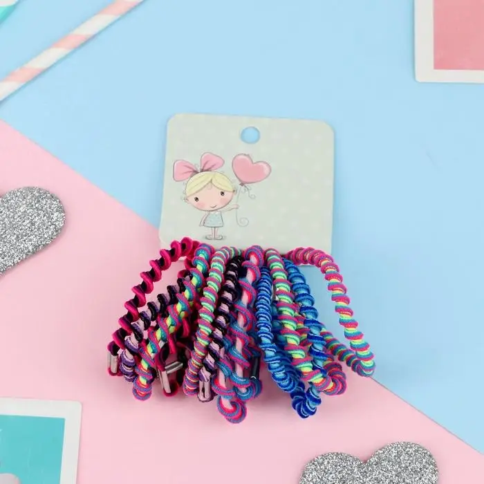 Резинка для волос  Резинка для волос "Сонечка" весна (набор 12 шт) 5 см