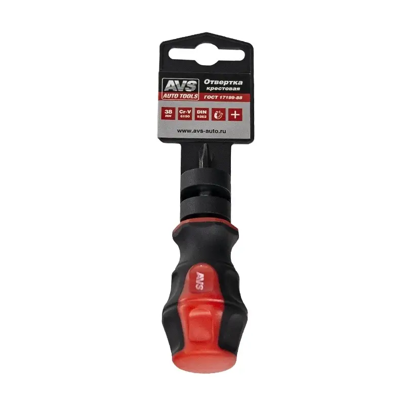 Отвертка крестовая (PH2x38 мм) "PRO" AVS OKP2038