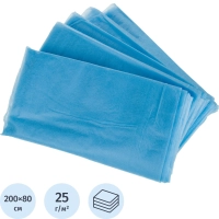 Простыня 200x80, н/с, спанбонд, пл.25г, 10шт/уп ШК31682