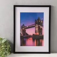 Фоторамка для фото 30х40 см, с паспарту 21х30 см, Lumo, чёрный