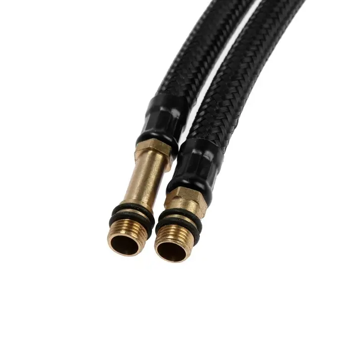 Подводка гибкая для смесителя ZEIN engr, нейлон, 1/2 Подводка гибкая для смесителя ZEIN engr, нейлон, 1/2", М10, 50 см, набор 2 шт., черная