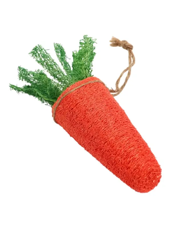 Игрушка для грызунов &laquo;Морковка&raquo;, 19 см, люфа
