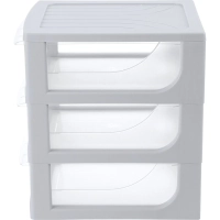 Бокс с выдвижными лотками А5 195х254х264мм 3выдв.отд, светло-сер. 433223730