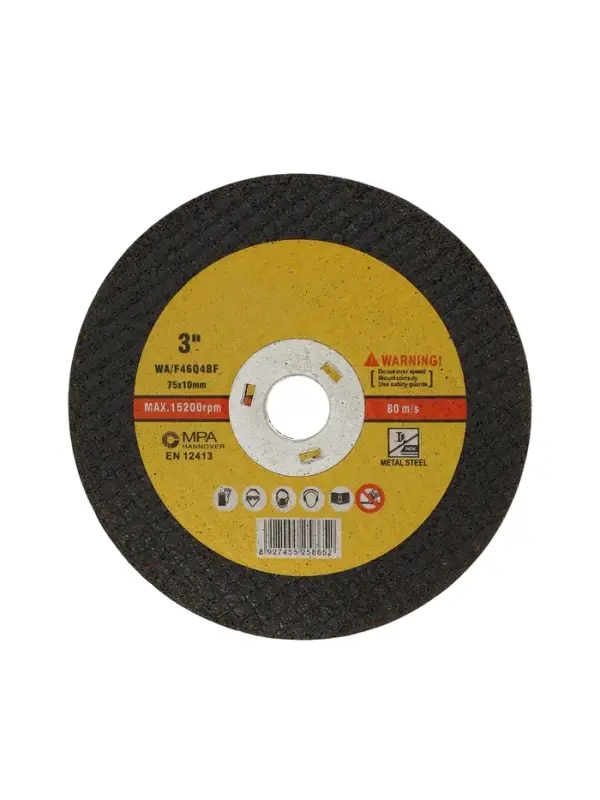 Круг отрезной по металлу ТУНДРА, армированный, 75×3×10 мм Круг отрезной по металлу ТУНДРА, армированный, 75×3×10 мм