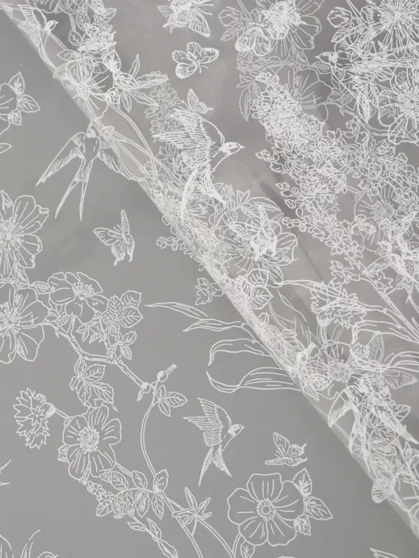 Пленка для цветов "Ласточки", белая, 0,6 х 9.3&plusmn;5% м, 40 мкм, 200 гр