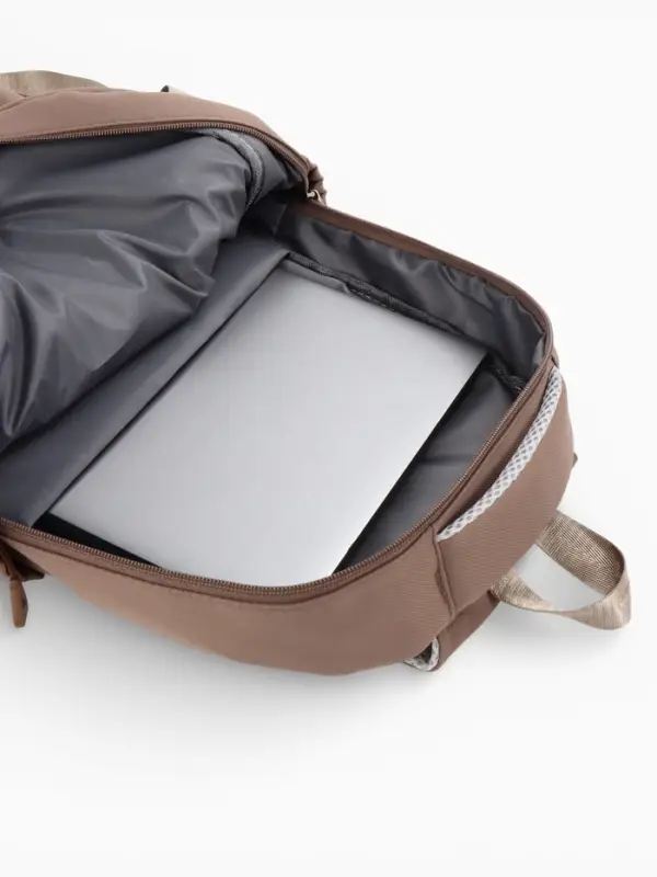 Рюкзак школьный &laquo;Котик&raquo;, 3 кармана, 2 отделения, 29&times;14&times;44 см, бежевый