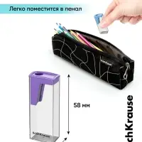 Точилка ErichKrause. City Pastel, с контейнером, МИКС