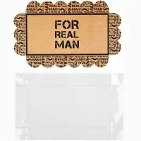 Коробка для печенья, кондитерская упаковка с пластиковой крышкой, &laquo;Настоящему мужчине&raquo;, 10.5&times;21&times;3 см