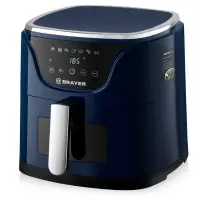 Аэрогриль BRAYER 2036BR, 5 литров, 1500 Вт, 7 программ, 200°С, LCD-дисплей, таймер, решётка, синий