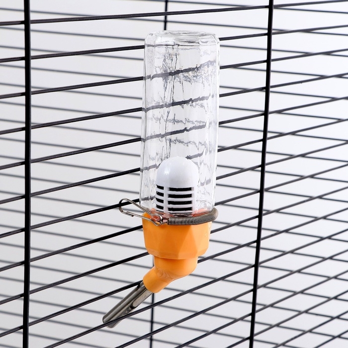 Поилка для грызунов, 80 мл, крепление-пружинка, и два сменных фильтра, оранжевая Поилка для грызунов, 80 мл, крепление-пружинка, и два сменных фильтра, оранжевая