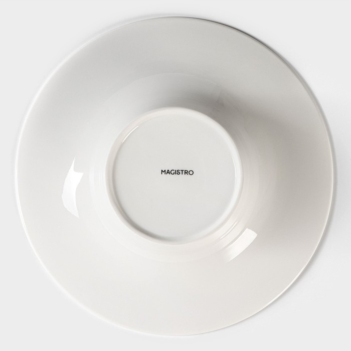 Тарелка фарфоровая для пасты Magistro «Бланш», 500 мл, d=25,5 см, цвет белый Тарелка фарфоровая для пасты Magistro «Бланш», 500 мл, d=25,5 см, цвет белый