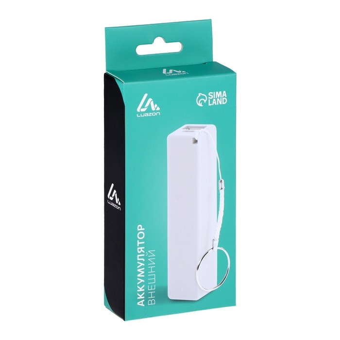 Внешний аккумулятор Luazon PB-03, 2200 мАч, USB, 1 А, крепление кольцо, чёрный Внешний аккумулятор Luazon PB-03, 2200 мАч, USB, 1 А, крепление кольцо, чёрный