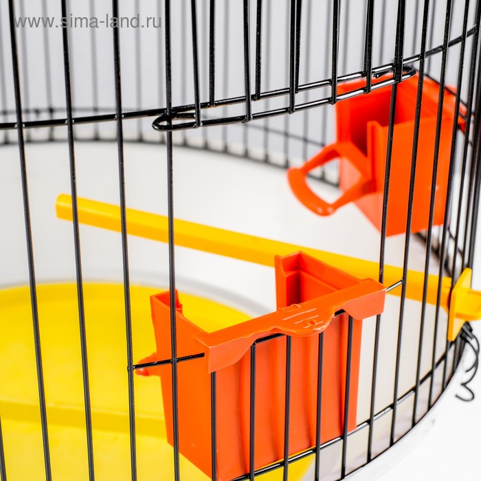 Клетка для птиц круглая, двухъярусная сварная, большой поддон, 39 x 44 см, микс цветов Клетка для птиц круглая, двухъярусная сварная, большой поддон, 39 x 44 см, микс цветов