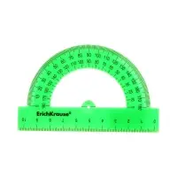 Транспортир 10см 180°, ErichKrause "Neon Solid", пластик, непрозрачный, коробка-дисплей, МИКС