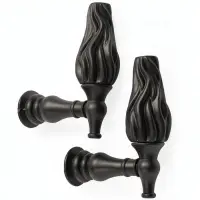 Крючок - держатель для штор CAPPIO KS051, алюминий, черный, 2 шт.