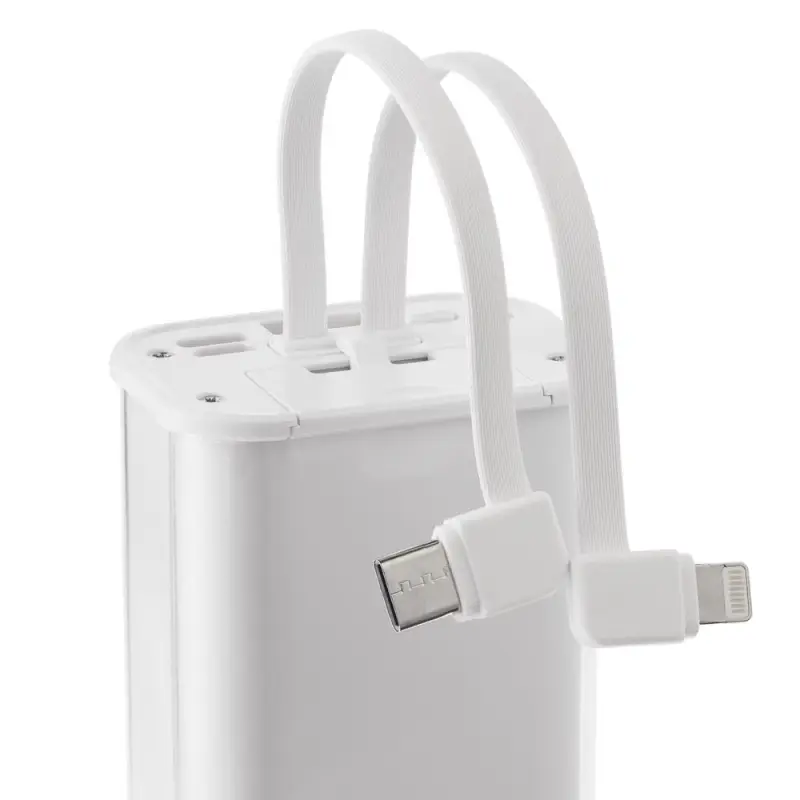 Аккумулятор c быстрой зарядкой Trellis Geek 10000 мАч, белый Аккумулятор c быстрой зарядкой Trellis Geek 10000 мАч, белый