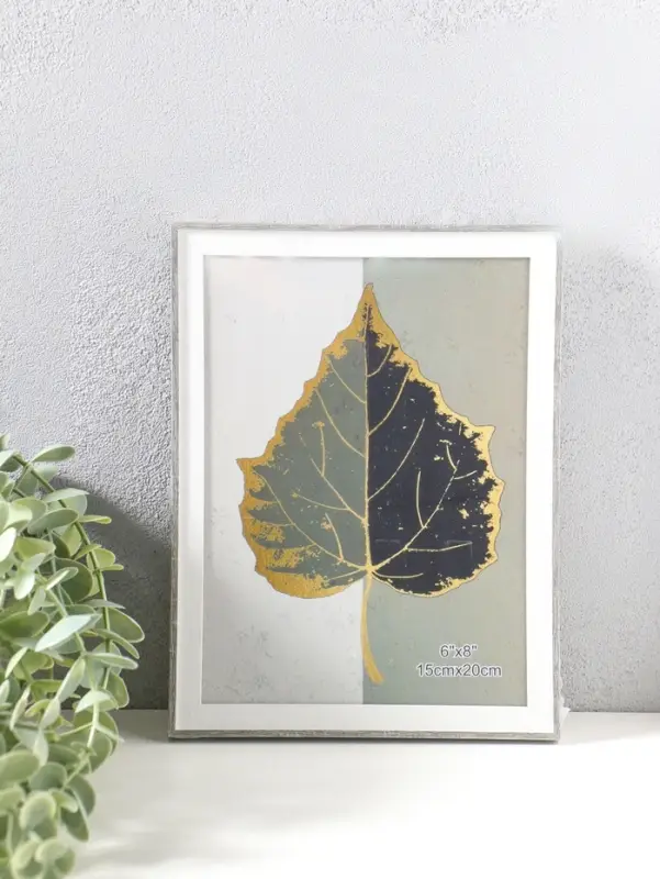 Фоторамка пластик 15х20 см "Современная классика" серый и белый 20,8х15,8х1,5 см