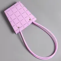 Сумка переноска для цветов, лиловая влагостойкая, с тиснением, 13&times;9.5&times;13&plusmn;5% см